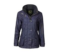 Ladies Tweed Print Waterproof Shooting Jacket Womens Tweed Hunting Coat Mesh Lined Jackets 2 Colours (as8, numeric, numeric_14, regular, regular, Navy)