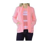 Ladies Twin Set Stripped Knitted Cardigan Classic Sweater Womens Long Sleeve Open Front Knit Stripe Jumper Casual Wear Top Winter Wear Fancy Party Wear Stripes Cardigan Plus Size S-XL Coral