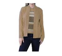 Ladies Twin Set Stripped Knitted Cardigan Classic Sweater Womens Long Sleeve Open Front Knit Stripe Jumper Casual Wear Top Winter Wear Fancy Party Wear Stripes Cardigan Plus Size S-XL Mocha