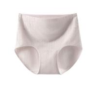 Ladies Underwear - Women 's Elongated Crotch Plus Size Belly Cinching High Waisted Breathable Briefs
