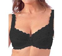 Ladies Underwired Designer Non Padded Bra Lace Bra by Marlon Black-38B
