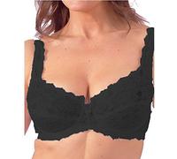 Ladies Underwired Designer Non Padded Bra Lace Bra by Marlon Black-40DD