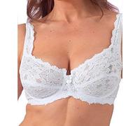 Ladies Underwired Designer Non Padded Bra Lace Bra by Marlon White-40C