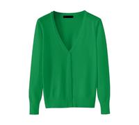Ladies V Neck Cardigans Lightweight Cardigans for Women Oversized Cardigan Elegant Plain Short Knitted Coat Pullover Summer Autumn Knitted Jumper Jacket with Button Fine Knit Cardigan Mint Green