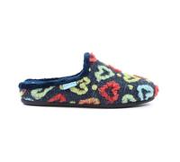 Ladies Valentine Navy Mule Slipper 5 Blue