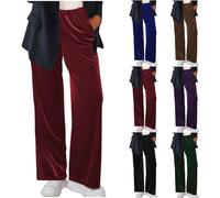 Ladies Velour Velvet Pants Velvet Trouser Pull On Jogging Bottoms Thermal Trousers Womens Tracksuit Bottoms Lounge Pants Sweatpants Running Trousers Oversized Joggers