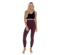 Ladies Velvet Plush Thermal Leggings - Soft Inside Brushing - 200 Denier - 2.2 TOG Rating - by Heatguard (UK, Alpha, S, M, Regular, Regular, Plum)