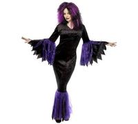 Ladies Venomous Vamp Costume Halloween Vampire Gothic Fancy Dress Outfit
