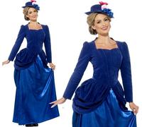 Ladies Victorian Lady Fancy Dress Costume Mary Poppins Outfit New by Smiffys