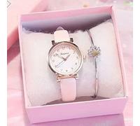 Ladies Vigil for Exams, a Fresh and Simple Waterproof Watch, a Cute high School Girl,C