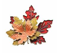 Ladies Vintage Multi-Layer Alloy Drip Maple Leaf Brooch Accessories Autumn Leaf Brooch Maple Leaf Alien Brooch Coat Brooch