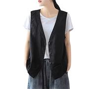 Ladies Waistcoat - Floral Gilets Coat For Ladies Floral Embroidered Vest Sleeveless Crop Cardigan Tops Women Tassel Fringe Vest Women Vest Vintage Floral Ladies Autumn Winter Soft Coat Outwear