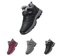 ladies walking boots Womens Winter Snow Boots Waterproof Fully Fur Lined Warm Ankle Booties Lightweight Anti-Slip Outdoor Walking Shoes Casual Warm Wide Fit Trekking Backpacking Hiking Boot Black 6