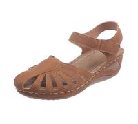 Ladies Walking Sandals With Arch Support Closed Toe Low Wedge Sandals For Women Lightweight Breathable Sliders Comfy Versatile Slides Summer Outdoor Slides Ultra-Soft Bouncy Shoes