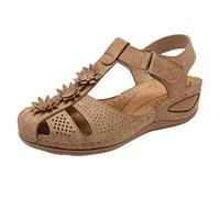 Ladies Walking Sandals With Arch Support Closed Toe Low Wedge Sandals For Women Lightweight Breathable Sliders Comfy Versatile Slides Summer Outdoor Slides Ultra-Soft Bouncy Shoes