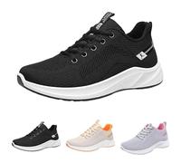 Ladies Walking Shoes Womens Trainers Wide Fit Wedge Trainers Breathable Mesh Orthopedic Running Sneakers Casual Arch Support Walking Shoes Comfortable Low Top Saved for Later Items Black 5.5