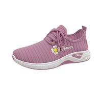 Ladies Walking Trainers Walking Trainers for Women Casual Breathable Knit Sneakers Comfortable Orthopedic Athletic Shoes with Non-Slip Sole for Running Workout Everyday Trainer Plantar Fasciitis
