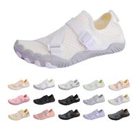 Ladies Walking Trainers Water Shoes Women Men Quick-Dry Aqua Sock Lightweight Barefoot Beach Pool Shoe for Sports Beach Surf Diving Swim River Lake Pool Surfing Kayaking Fitness Shoe White 5