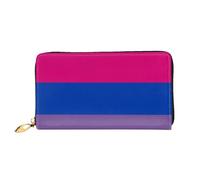 Ladies Wallet Pouch Bi Feminine Masculine Leaning Pride Flag Women Card Case Artistic Coin Purse RFID Blocking Coin Bag for Women, Girls, Kids