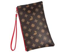 Ladies' wallet, which can hold passport, credit card, ID documents and mobile phone. It is equipped with a zipper closure to enhance security and make it convenient to access., Red, Modern Stylish