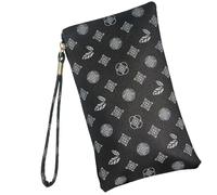 Ladies' wallet, which can hold passport, credit card, ID documents and mobile phone. It is equipped with a zipper closure to enhance security and make it convenient to access., Black, Modern Stylish