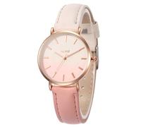 Ladies Watch Clearance, Womens Watches Cute Color Block Dial Analogue Quartz Watch Casual Simple PU Leather Strap Watch Teenage Girls Gifts,Pink,U74A