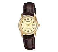 Casio EAW-LTP-V002GL-9BUDF Women's LTPV002GL-9B Brown Leather Quartz Watch, Quartz Watch