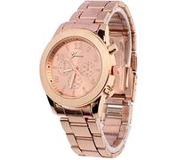 Ladies Watch,ITVIP Geneva Waterproof Alloy Steel Belt Analog Quartz Watch Bracelet 240mm pink gold