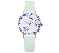 Ladies Watch UK Ladies Watch Gold Women Women's Watches Quartz Movement Girls Wristwatch PU Belt Health for Women Womens Digital Smart Fitness for (D, One Size)