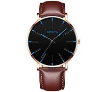 Ladies Watches with Leather Strap Fashion Thin Watch Men's Watch Diver Costume