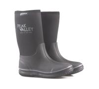 LADIES WATERPROOF NEOPRENE WELLINGTON BOOTS WOMENS INSULATED RUBBER GARDEN WELLIES WALKING FESTIVAL YARD OUTDOOR HUNTING MUCKER (BLACK, UK Footwear Size System, Adult, Women, Numeric, Medium, 5)
