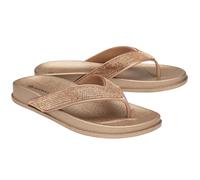Ladies Wedge Flip Flops Toe Post Sandals Women Summer Slip On Comfort Shoes Lightweight Cushioned Low Wedge Beach Holiday Casual Walking Open Toe Footwear Gold 5