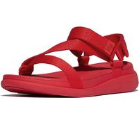 Fitflop Women's F-Mode GO ADJ. Webbing Flatform Z-Strap Sandals, Red, 5 UK