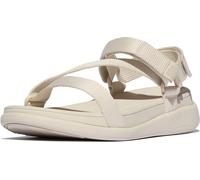 Fitflop Women's F-Mode GO ADJ. Webbing Flatform Z-Strap Sandals, Beige, 6 UK