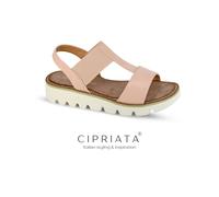 Ladies Wedge Wide Sandals Cipriata Open Toe Stretch Fit Elasticated Strap Shoes