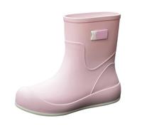 Ladies Wellies Waterproof Ankle Boots Women Gardening Shoes Lawless Boot Women's Rain Boots Water Shoes Top Wear Rubber Student Casual Fashion All Outdoor Work Fishing Car Wash Kitchen Non Slip Oversh