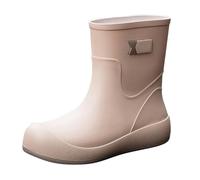 Ladies Wellies Waterproof Ankle Boots Women Gardening Shoes Lawless Boot Women's Rain Boots Water Shoes Top Wear Rubber Student Casual Fashion All Outdoor Work Fishing Car Wash Kitchen Non Slip Oversh
