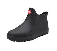 Ladies Wellies, Womens Wellies Wellington Boots Rubber Slip-Resistant Hiking and Walking Shoes Rain Boot Wide Fit Fully Waterproof Pvc for Outdoor, Gardening & Wet Weather Black 6.5