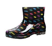 Ladies' Wellington Boots Polka Dot Ankle Wellies Comfy and Stylish Hiking Boot Short Chelsea Booties Waterproof Rain Boots Comfortable Outdoors Hiking Walking Yard Boot