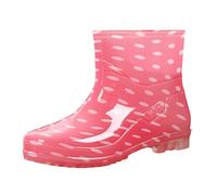 Ladies' Wellington Boots Polka Dot Ankle Wellies Comfy and Stylish Hiking Boot Short Chelsea Booties Waterproof Rain Boots Comfortable Outdoors Hiking Walking Yard Boot