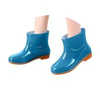 Ladies' Wellington Boots Short Ankle Wellies Wide Fit Waterproof Stylish Comfortable Rain Boot Comfy Outdoors Chelsea Booties Waterproof Walking Antislip Boot Garden Shoe