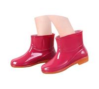 Ladies' Wellington Boots Short Ankle Wellies Wide Fit Waterproof Stylish Comfortable Rain Boot Comfy Outdoors Chelsea Booties Waterproof Walking Antislip Boot Garden Shoe