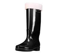 Ladies Wellingtons Rain Boots Gardening Shoes Women Wide Calf Rain Boots Women's Spring Summer Autumn and Winter High Top Plus Velvet Cotton Removable and Washable Outdoor Fashion Work Fishing Car Was