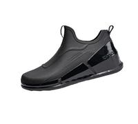 Ladies Wellingtons Waterproof Boots for Women UK Garden Shoes Thin Tall Boots Men Rain Slip Casual Shoes Short On Water Ankle Outdoor Fashion Men's Casual (Black,7.5)