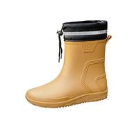 Ladies Wellingtons Waterproof Boots Women Gardening Shoes Merchant Boot Men's Mid Calf Water Shoes Mouth Harness Mouth Rubber Kitchen Takeout Overshoes Warm Rain Boots Sneaker Boot Men (Brown,5.5)
