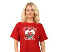 Ladies Welsh Love Red T-Shirt| Stylish & Comfortable Red Tee with “Welsh Love” Design | Celebrate Your Heritage in Comfort & Color | Gift or Souvenir for Proud Welsh Women