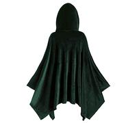 Ladies Werewolf Halloween Costumes Red Hoodie Gifts for Mum Athletic Workout Solid Hooded Coat Cape Cloak Vintage Matching Fashion Hoodies Sweatshirts (Green, XXL) Womens Clothing Sale Clearance Uk