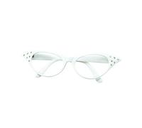Ladies White 50s Rock & Roll Glasses