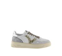 Ladies' white and gold leather effect trainers Victoria Blanc 38