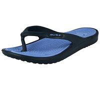 Ladies White Pink Eva Toe Post Flip Flop Surf Sandals New Summer Flat Beach Shoe (3 UK, Navy/Blue)